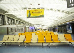 Airport waiting area seating 501Y 1