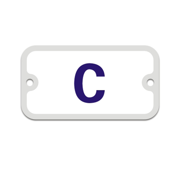 Aluminum row letter blue letter