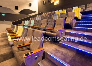 leadcom cinema seating installation Flying South Theatre