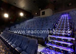 leadcom cinema seating installation LANDMARK CINEMA