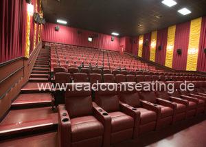 leadcom cinema seating installation Lewisburg Cinema