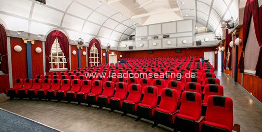 leadcom cinema seating installation Norsjö Folkets Hus Sweden