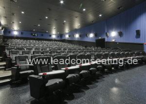 leadcom cinema seating installation STUDIO MOVIE GRILL