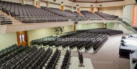 leadcom seating auditorium seating installation Harbourside Church, NZ