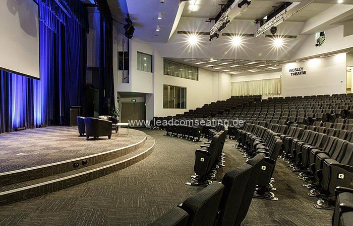 leadcom seating auditorium seating installation Wesley Theatre 2